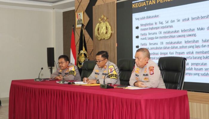 Wakapolresta Tangerang Pimpin Rapat Dalam Rangka Menyambut HUT Bhayangkara Ke -78