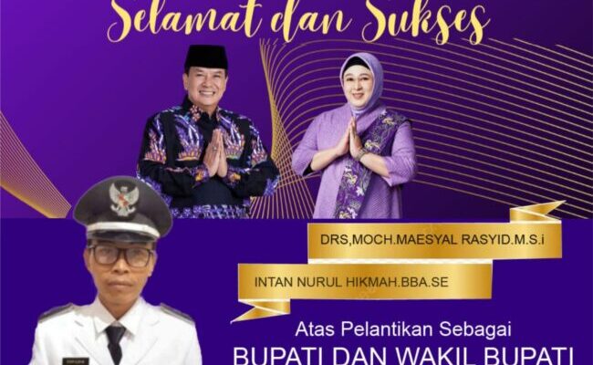 Pemerintah Desa Pakualam kecamatan Pakuhaji Mengucapkan Selamat Dan Sukses Di Lantiknya Bupati dan Wakil Bupati kabupaten Tangerang Periode 2025-2030