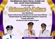 Kepala Desa Tegal kunir Lor Mengucapkan Selamat Dan Sukses Atas Di Lantiknya Bupati dan wakil Bupati kabupaten Tangerang 2025-2030