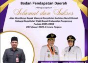 Bapenda kabupaten Tangerang Mengucapkan Selamat Dan Sukses Atas Di Lantiknya Bupati dan wakil Bupati kabupaten Tangerang Periode 2025-2030