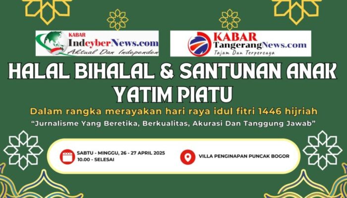 Jajaran Media Kabarindcybernews.com dan Kabartangerangnews.com Gelar Acara Halalbihalal dan Santunan