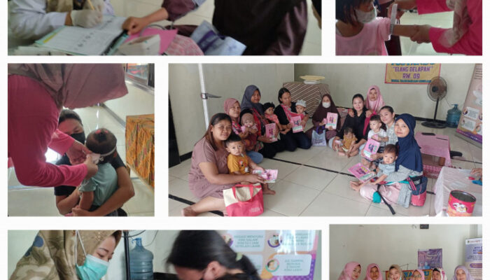 Pelaksanaan posyandu Elang 8 Desa Tanjakan Mekar