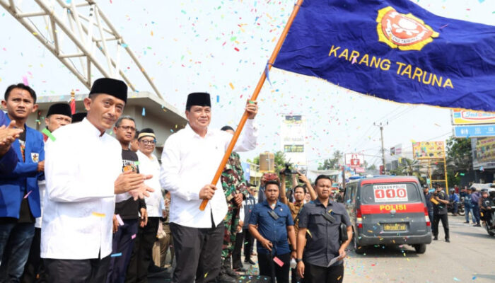 Bupati Tangerang Lepas Peserta Karnaval Festival Tabuh Bedug Ke-34 Kecamatan Teluknaga