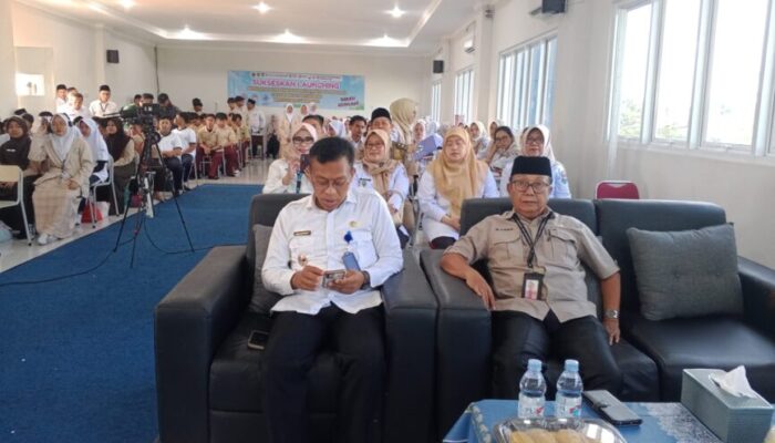 Camat Rajeg Oman Apriaman menghadiri Launching Pemeriksaan Kesehatan Gratis (PKG) Usia Sekolah