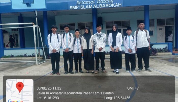 Para Siswa/Siswi SMP AL –  Barokah Siap Mengikuti Agenda Kegiatan  Dalam Rangka Menyambut HUT RI Ke -80