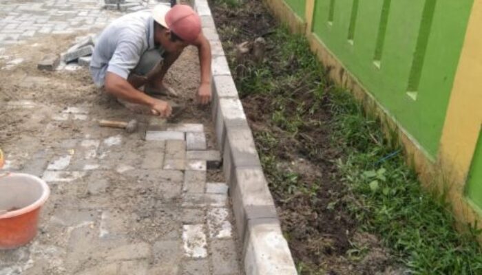 LSM WAR Soroti Proyek Penataan Halaman SDN Cempaka 3 Cisoka, Diduga Tidak Sesuai RAB