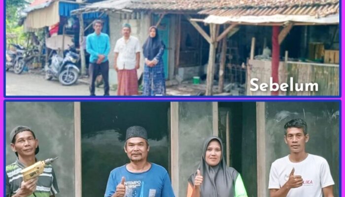 Bedah Rumah Tak Layak Huni Wujud Nyata Bagi Keluarga Ustadz Astaja Warga Desa Cikasungka