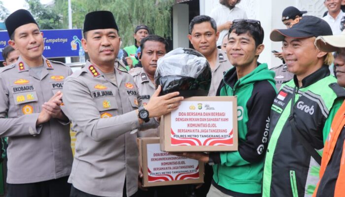 Polres Metro Tangerang Kota Gelar Doa Kebangsaan Bersama Driver Ojol