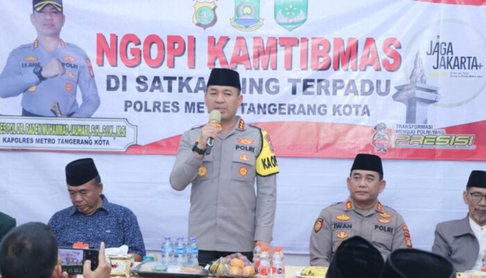 Ngopi Kamtibmas, Kapolres Tangerang Kota Ajak Warga Perkuat Satkamling