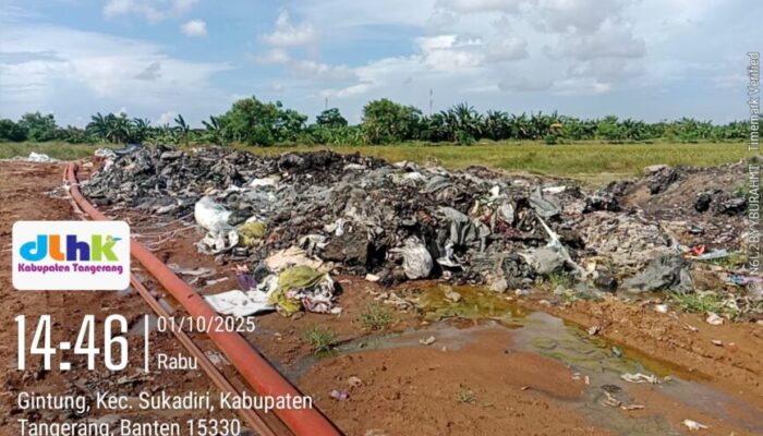 Sempat Ramai, DLHK Kabupaten Tangerang Gerak Cepat Tinjau Lokasi Pembuangan Limbah B3 di Desa Gintung