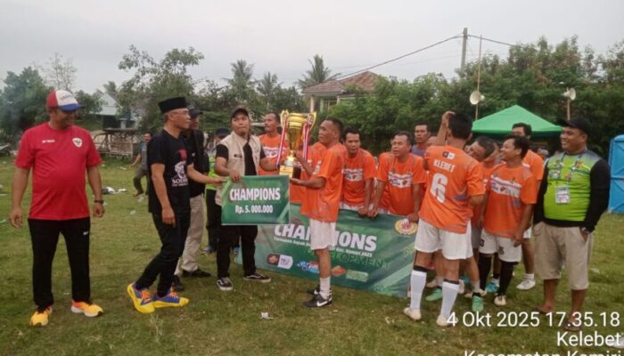 Goal Tunggal “Ade Bodong” Penentu Desa Klebet Juara Umum Champions Pik2 CUP U-40 Kecamatan Kemiri