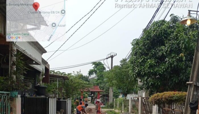 Diduga Pekerjaan Paving Blok Perum Mekarsari Abaikan Papan Informasi Publik