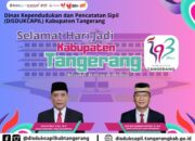 Dinas Kependudukan dan Pencatatan Sipil Mengucapkan HUT Kabupaten Tangerang Ke – 393