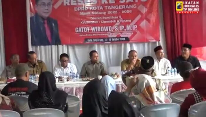 Gatot Wibowo Anggota Komisi III DPRD Kota Tangerang Gelar Reses di Kelurahan Kunciran