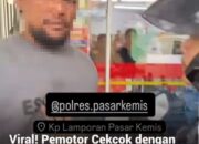 Viral! Pemotor Cekcok dengan Pria Diduga Debt Collector di Pasar Kemis, Rekaman Dibuat oleh Istri Korban; Polisi Turun Tangan