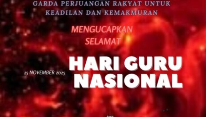 LSM GPRUKK Mengucapkan Selamat HUT ke-80 PGRI dan Hari Guru Nasional 2025