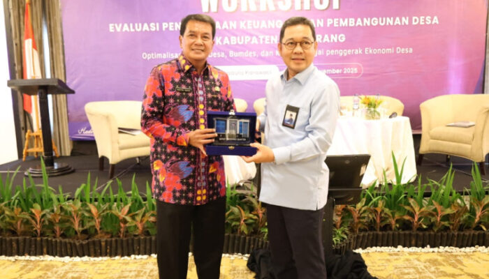 Bupati Tangerang Buka Workshop Evaluasi Pengelolaan Keuangan Dan Pembangunan Desa