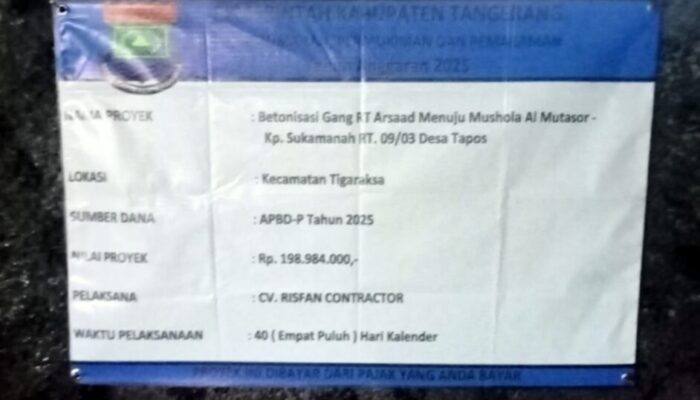 Diduga Proyek Betonisasi Milik DPPP di Kp. Sukamanah Tapos Tidak Sesuai Spesifikasi RAB