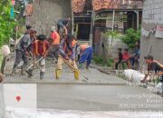 Warga Tanjakan Mekar Bahagia Jalan Di Betonisasi , Kini Tidak Khawatir Becek Lagi