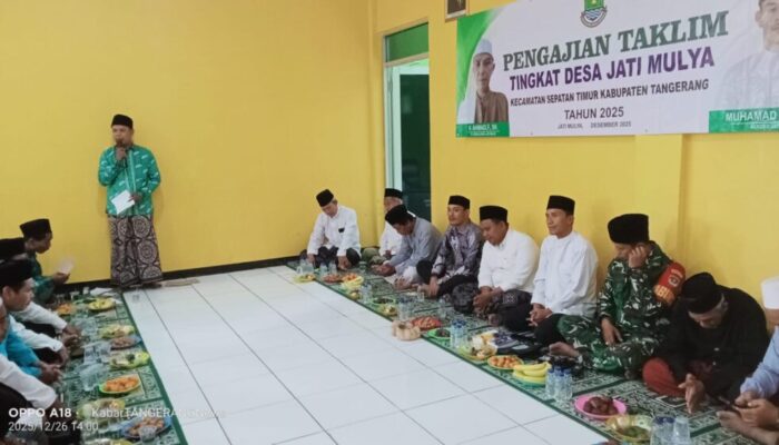 Pengajian Rutin Bulanan Desa Jatimulya Kecamatan Sepatan Timur Berlangsung Khidmat