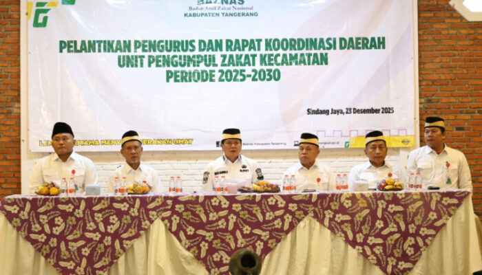 Hadiri Pelantikan Pengurus UPZ Kecamatan, Bupati Tangerang Tekankan Pengelolaan Zakat yang Amanah dan Produktif