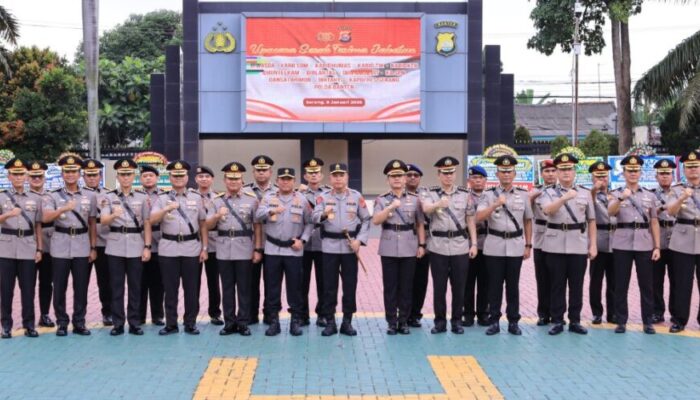 10 Pejabat Utama Baru Polda Banten Dilantik, Berikut Daftar Lengkapnya
