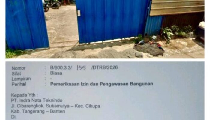 Diduga PT Indra Nata Teknindo Langgar Perda, DTRB Langsung Sidak