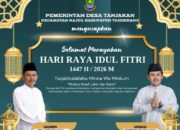 Pemerintah Desa Tanjakan Kecamatan Rajeg Mengucapkan Minal Aidzin Walfaizin Mohon Maaf Lahir Bathin 1447 Hijriah