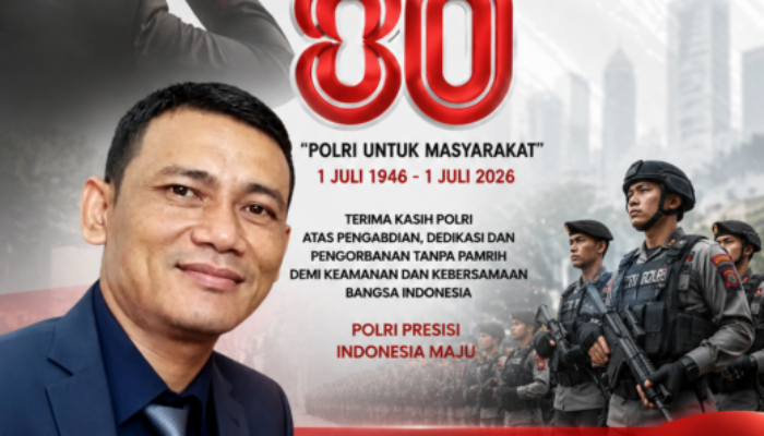 Kevin Supriadi Pimpinan Redaksi Media Kabartangerangnews.com Mengucapkan Selamat Hut Bhayangkara ke – 80 Tahun 2026