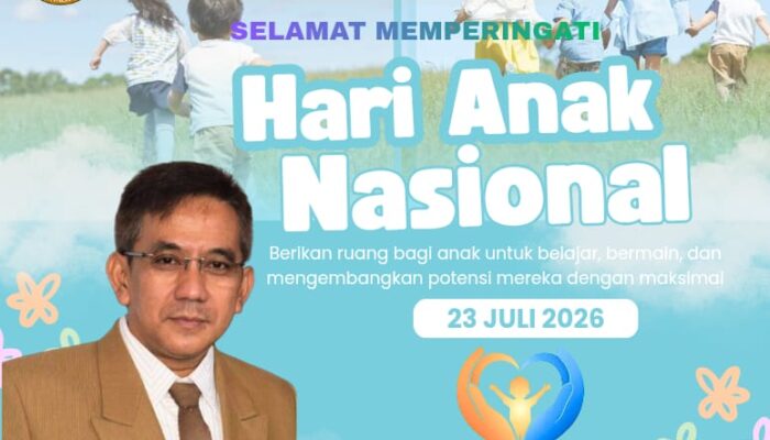 Kepala Dinas Pemberdayaan Perempuan Dan Perlindungan Anak (DPPPA) Kabupaten Tangerang Mengucapkan Selamat Hari Anak Nasional 2026
