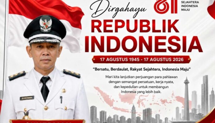 Suherman Kepala Desa Jambu Karya Ucapkan Selamat Hari Kemerdekaan Republik Indonesia Ke-81