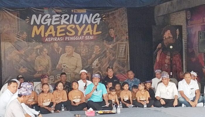 Bupati Tangerang Gelar Acara Ngariung Bareng Komunitas Pengiat Seni di Kabupaten Tangerang di Sanggar Seni Gema Wirahma, Kecamatan Jayanti