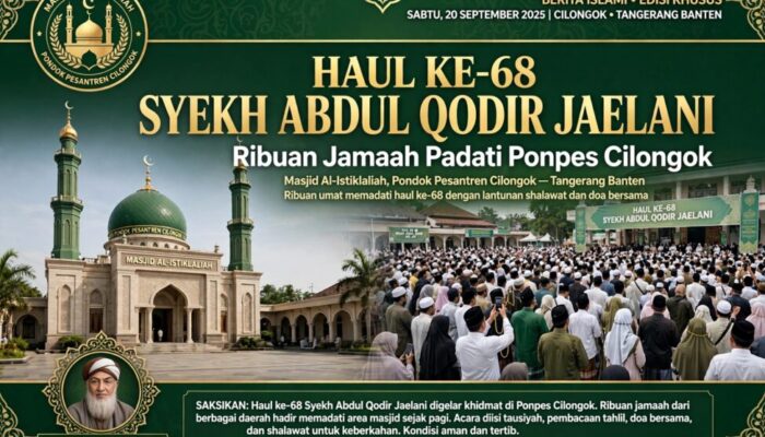 Ribuan Jamaah Padati Haul ke-68 Syekh Abdul Qodir Jaelani di Ponpes Cilongok Pasar Kemis