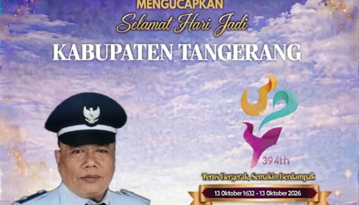 Kepala Desa Bonisari dan Ketua APDESI Kecamatan Pakuhaji Sampaikan Ucapan Hari Jadi Kabupaten Tangerang ke-394 Tahun