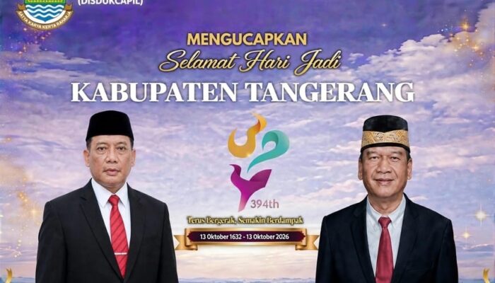 Dinas Dukcapil Kabupaten Tangerang Ucapkan Selamat Hari Jadi Kabupaten Tangerang ke-394 Tahun