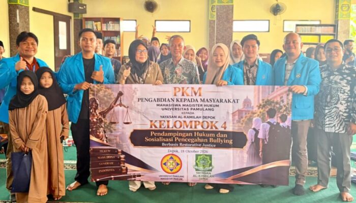 Tingkatkan Kesadaran Hukum Masyarakat, Mahasiswa Magister Hukum Universitas Pamulang Gelar Pengabdian kepada Masyarakat
