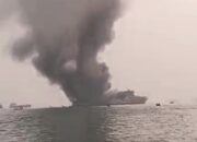 Kapal Batumandi Milik ASDP Terbakar saat Mau Sandar di Pelabuhan Merak