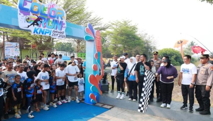 Wabup Intan Lepas Peserta Color Run Dan Buka Liga Santri Kecamatan Pakuhaji